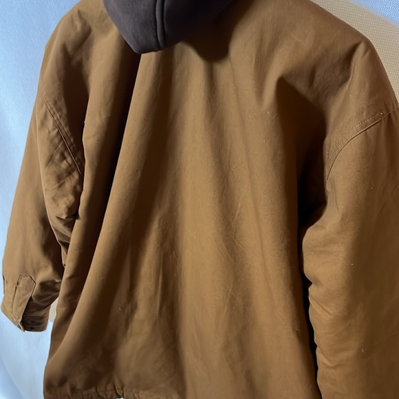 Men’s outdoor Jacket large fleece lined like new, inside pockets attached hood - Picture 4 of 11